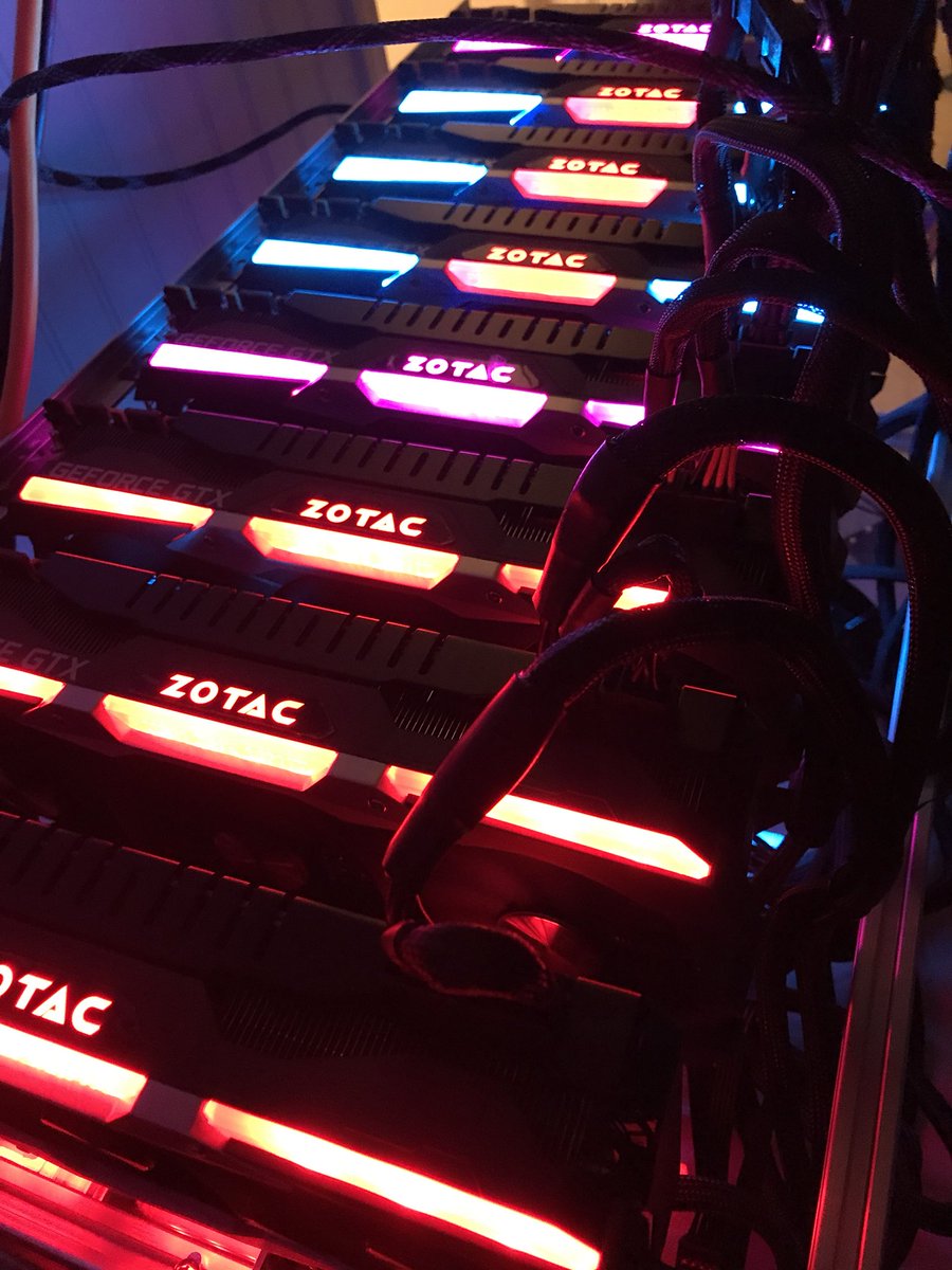 vec0zy's tweet photo. ✅ 32 Zotac 1080ti AMP Extreme
✅ 8 Zotac 1080ti AMP Extreme Core
✅ 2 EVGA GTX 1080
✅ 6 Gigabyte GTX 1070
#BitcoinGold ... #October25th
Are you ready?
#BTCGPU https://t.co/tC4KD9ESrt