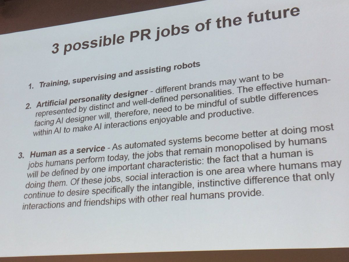 Kiinnostaako ura #viestintä-alalla? Tulevaisuuden työtehtäviä ehdottaa <a href="/katieeking/">Katie King, MBA</a> #iccosummit #PR