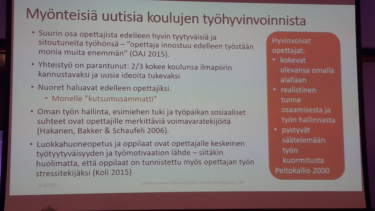 NieminenArto's tweet photo. Myönteisiä uutisia koulujen työhyvinvoinnista #opetus #ProRexi2017 #työhyvinvointi https://t.co/UNQWrAyE8n