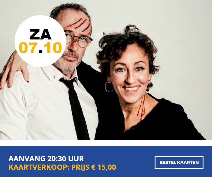Zaterdag 07-10-2017, Karin Bruers met Nol Havens. Cultureel Centrum #Nesterlé in #Nistelrode bit.ly/2yLDn8j <a href="/karinbruers/">Karin Bruers</a> @nolhavens