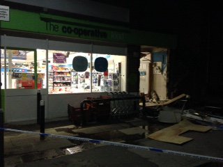 BBCYork's tweet photo. NEWS: A cash machine has been ripped out of the wall of a shop in #York. It happened in the early hours at the co-op in #Bishopthorpe. https://t.co/WlDhYtoFOo