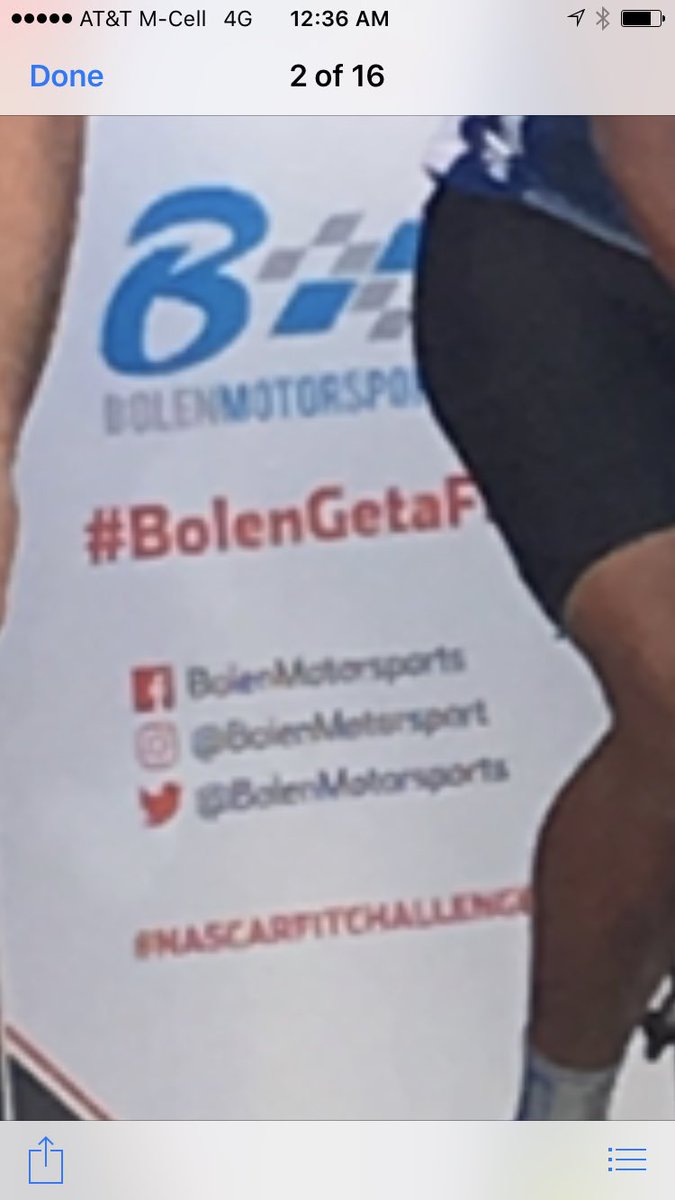 BuiltByJAB's tweet photo. Highlight of @LillyDiabetes #NASCARFitChallenge was #Bolengetsfit...our hashtag! "Bolengetafit" #spellcheck #proofbeforeprint @CyclebarLake https://t.co/nD1IgkIJNf