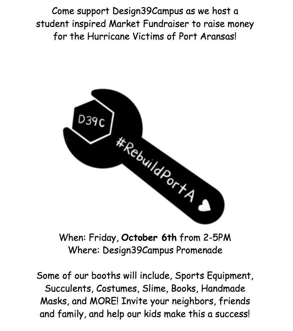 MisterCMaine's tweet photo. Come by @Design39Campus tomorrow & support #RebuildPortA! Pls spread love! ๐ @mrscorcoran39 #D39C #TeamPUSD #EdChatSD #CAedchat #dtk12chat https://t.co/N3WkIt2F2Q