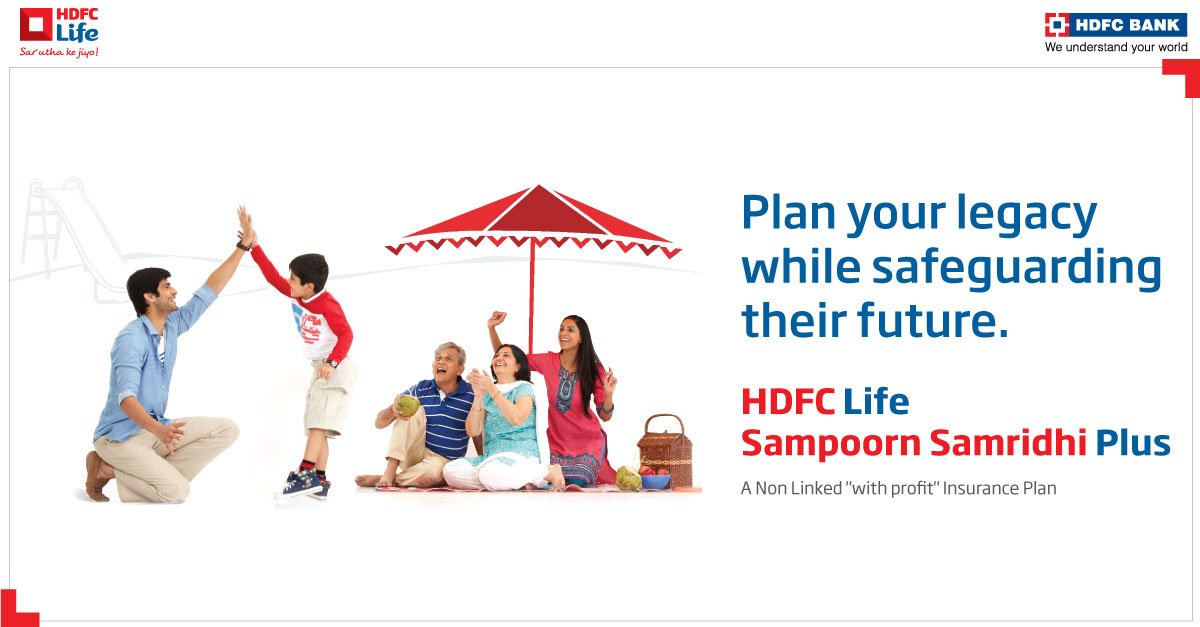 HDFC_Bank's tweet photo. Leave a legacy for your loved ones and secure their future with HDFC Life Sampoorn Samridhi Plus plan.Know more https://t.co/h5eR5lEd0s https://t.co/RD27NMCaHX