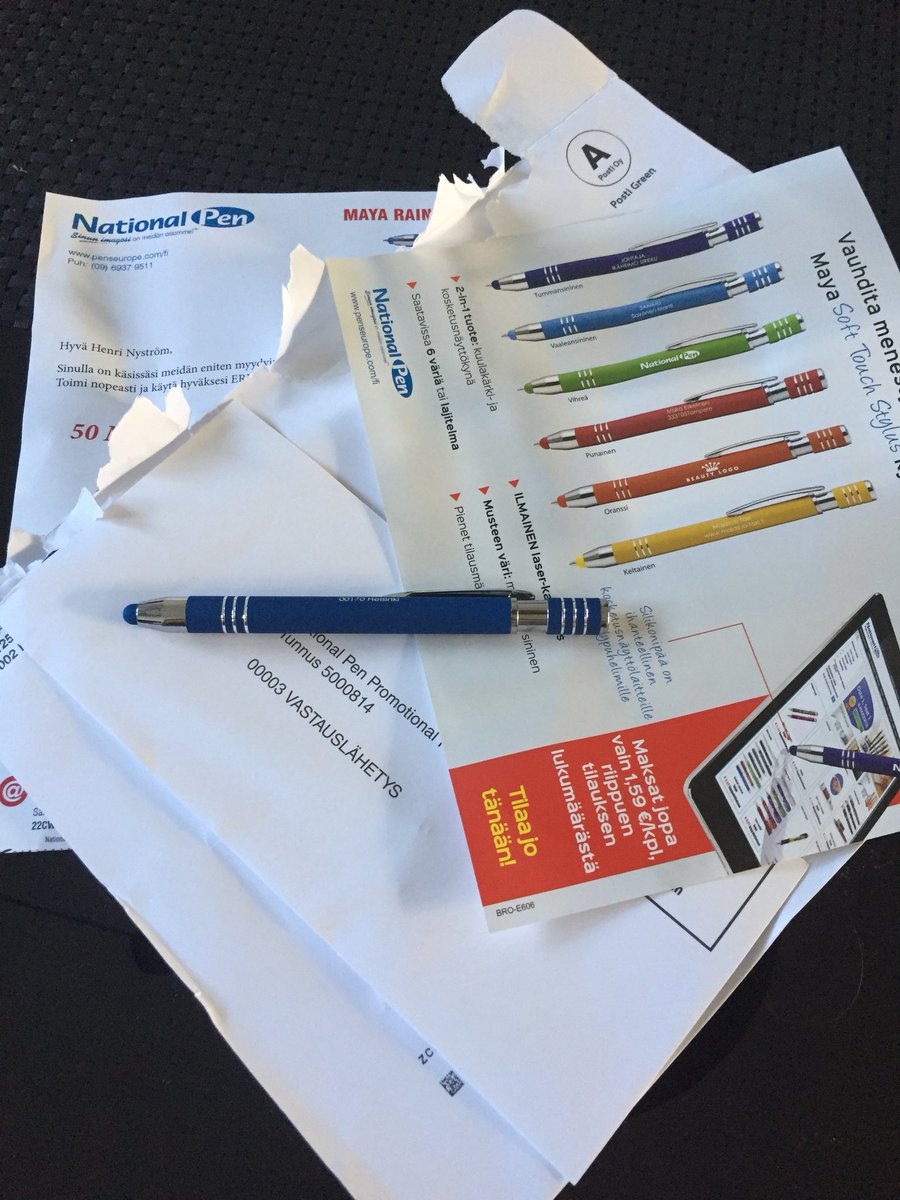 Does somebody buy these? Is it lucrative business? #marketing #samplepen #letter #directmarketing #digitalization #physicalspam #2017