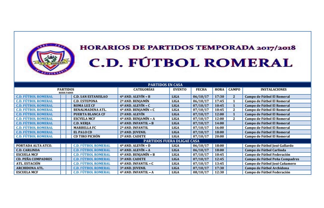 cdfromeral's tweet photo. Ya tenemos los horarios del fin de semana. Suerte para todos los equipos. https://t.co/g8Yxg3sIrl