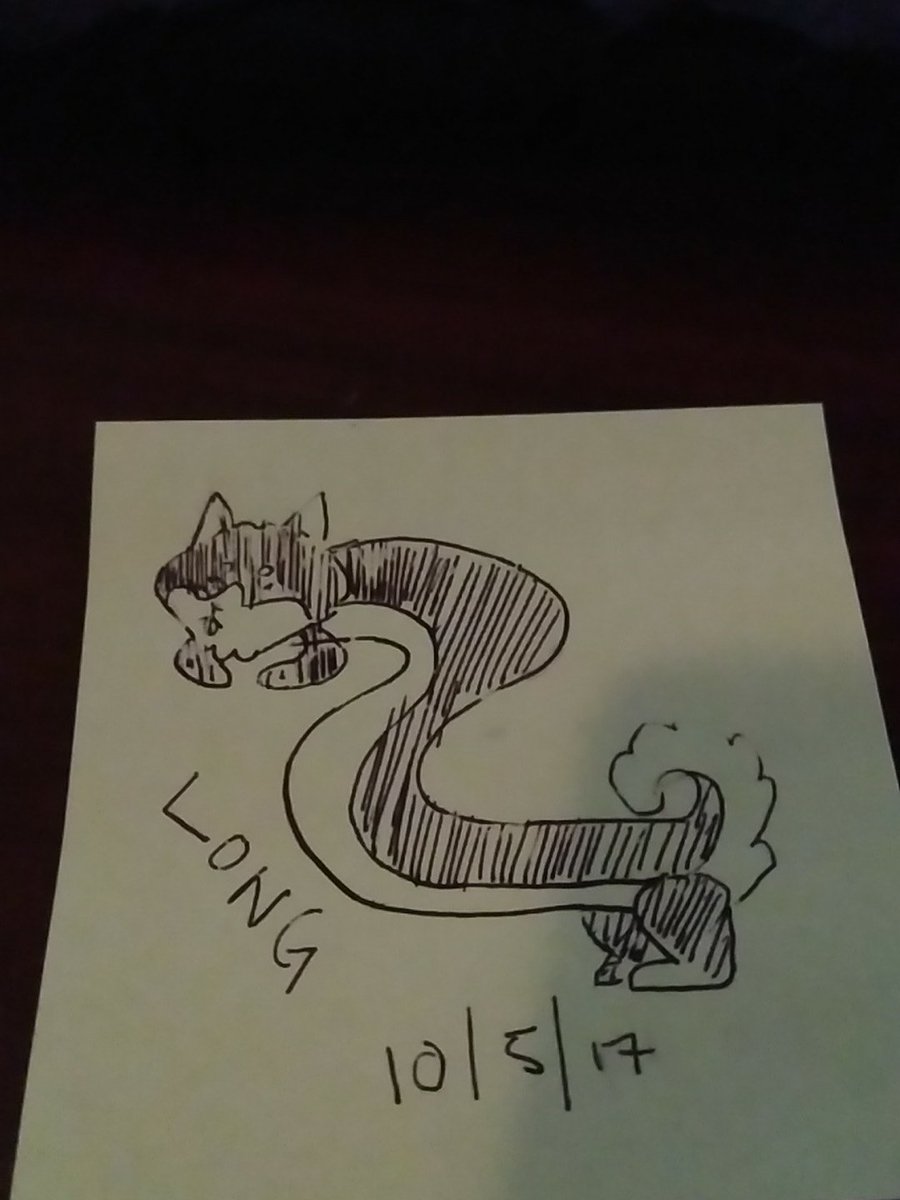 Kaedodashi's tweet photo. #inktober2017 #postitnotesart a really quick doodle because she forgot https://t.co/tKvdYFNFZ4