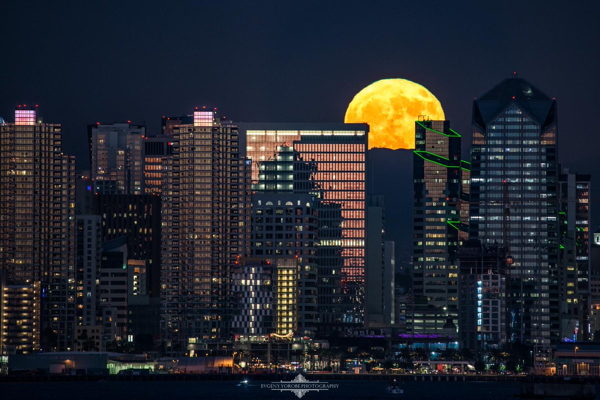 JenDelacruzTV's tweet photo. One of my favorite shots of our #HarvestMoon tonight! Big thanks to Evgeny Yorobe! @yorobephoto @10News #SanDiego https://t.co/MfHYrQur0e