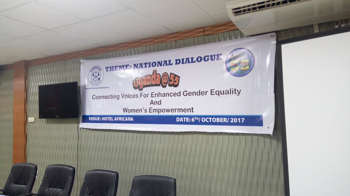 FOWODE_UGANDA's tweet image. The #GenderDialogue@55 is on at Hotel Africana with the theme 'Connecting Voices For Enhanced Gender Equality &amp;amp; Women's Empowerment'