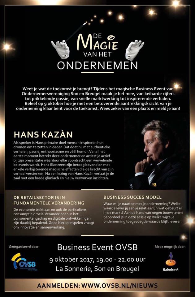 Vandaag is de allerlaatste dag dat je in kan schrijven voor ons #businessevent!

Zien we je maandag? bit.ly/2sJd2oM.