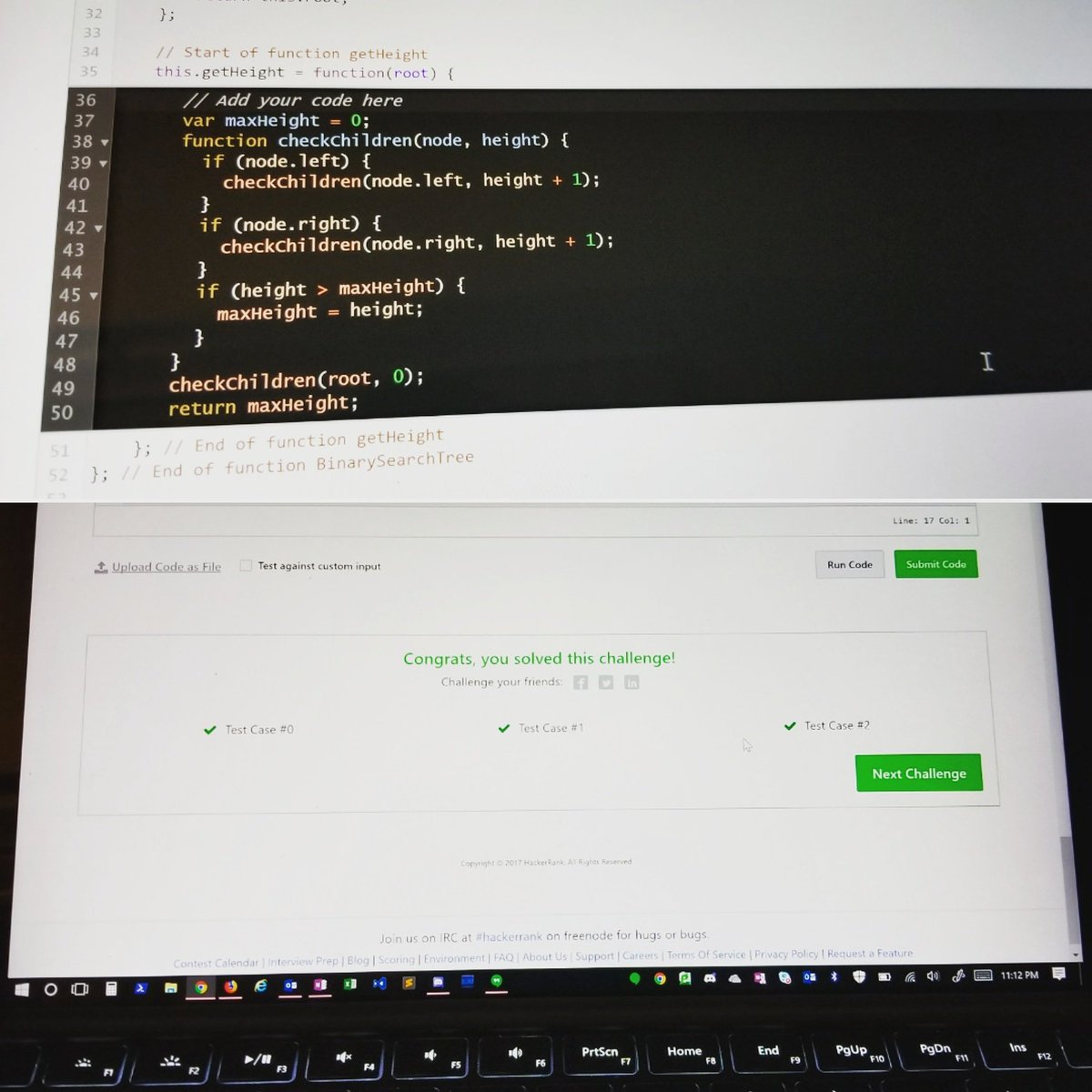 AndrewCoomes's tweet image. 154/365 I did it! Whiteboarding the solution really paid off.
#codeyearchallenge #day154 #hackerrank #bst #javascript #datastructures