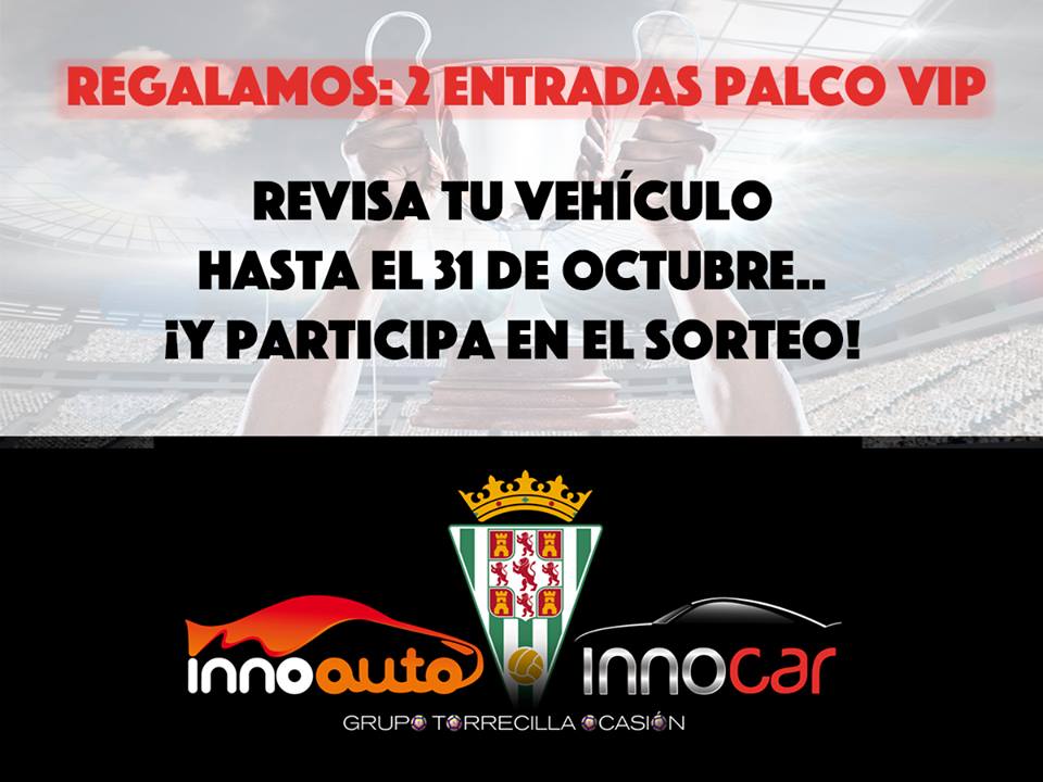 Innoauto3's tweet photo. Revisando tu vehículo hasta el #31DeOctubre, gana #DosEntradas para un #PalcoVip para ver el Córdoba CF SAD! 😀😀😀
#Innoauto https://t.co/klinKIzAii
