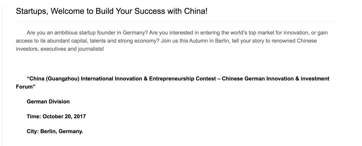 rexibus.de/startups-welco…  China (Guangzhou) International Innovation &amp; Entrepreneurship Contest 😀 20.10, 2017 Berlin! <a href="/as_pnp/">Axel Springer PnP</a> <a href="/hubraum/">hubraum, tech incubator of Deutsche Telekom</a> <a href="/Wayra/">Wayra</a>