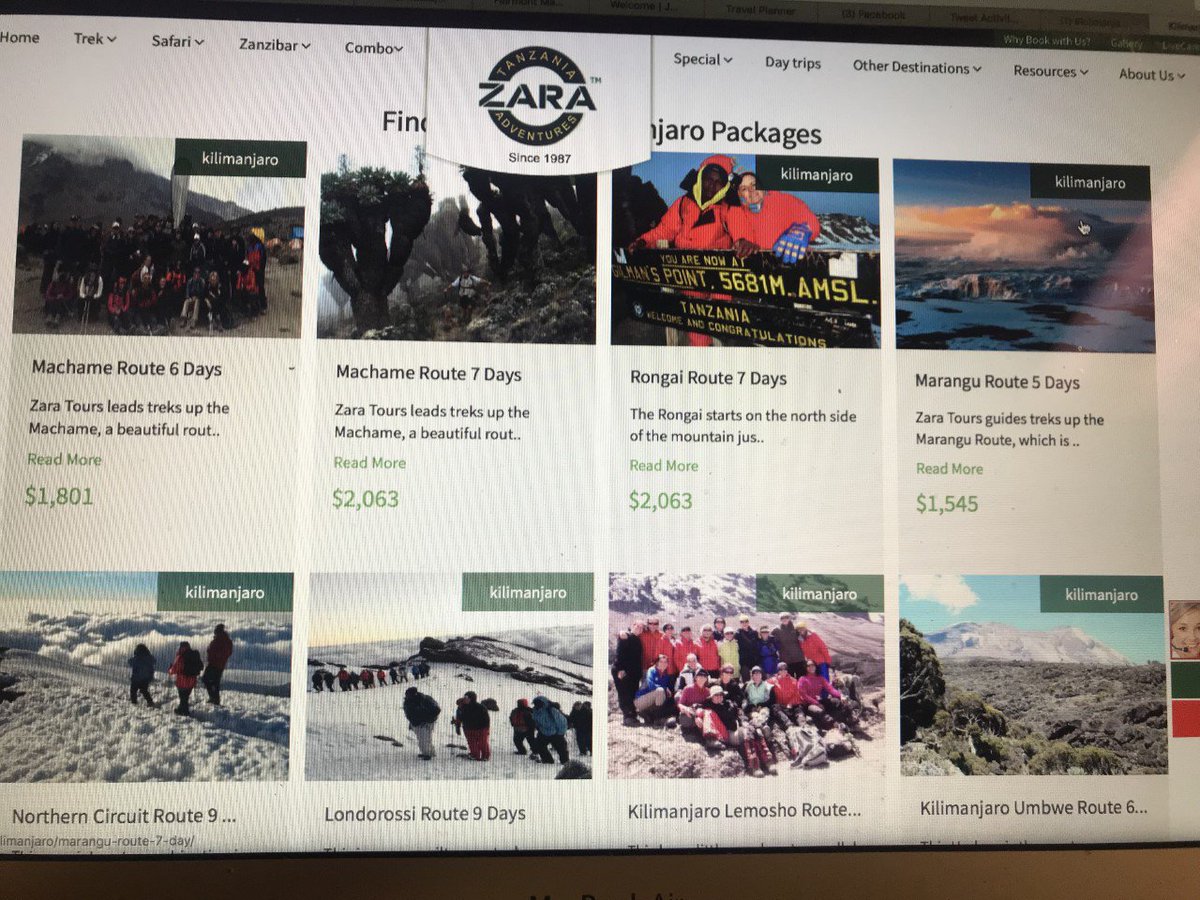 MaconDunnagan's tweet photo. Why would you #inquireforpricing #callforpricing to climb #kilimanjaro when @ZaraTours pricing is on the website! https://t.co/6rm4BFqbdN https://t.co/o9odm2WRv4