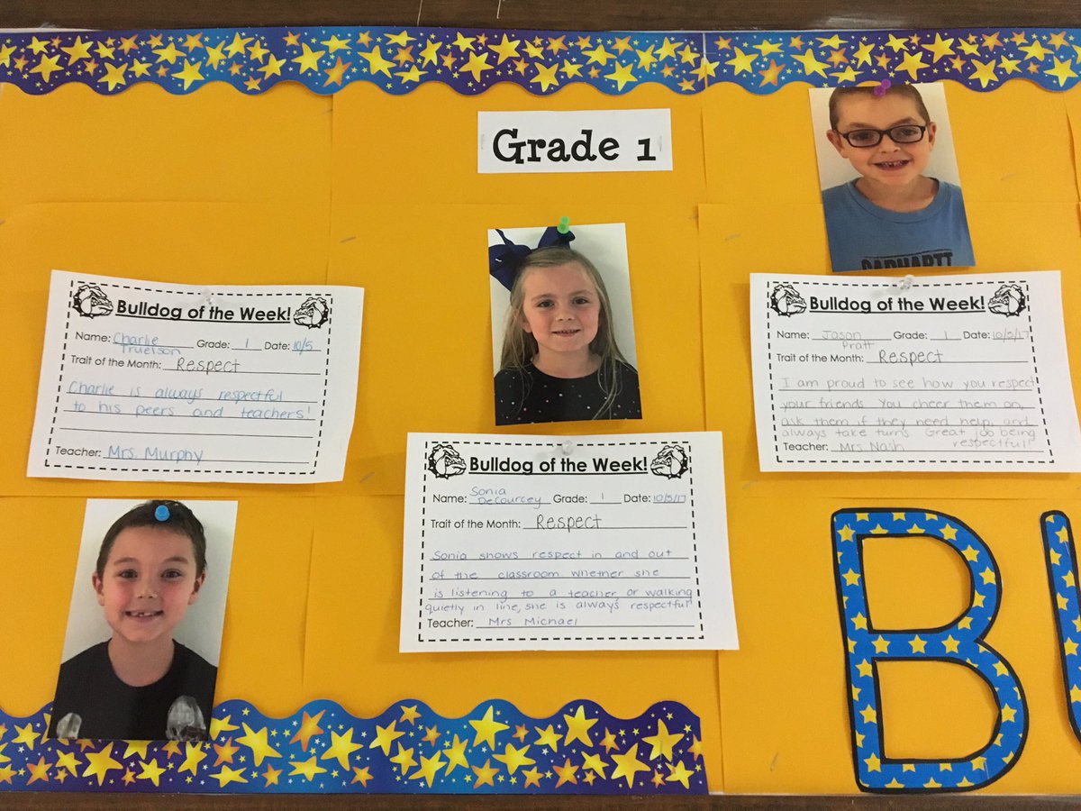 MrsNashGrade1's tweet photo. Loved walking by the bulldogs of the week this morning 👍🏻👏🏻 https://t.co/zakDyDpjfM