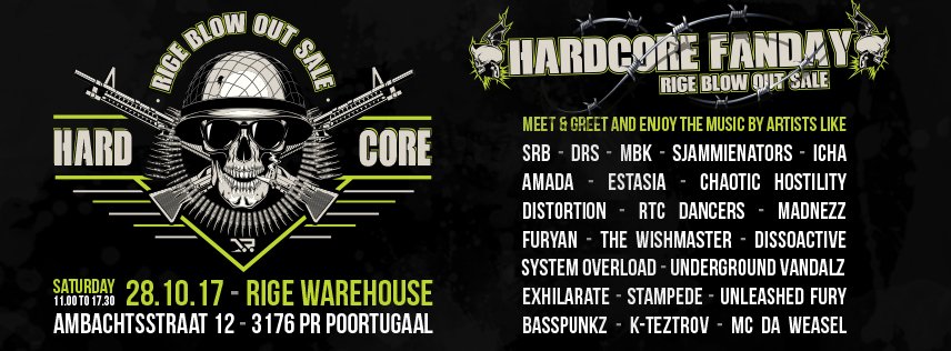 RigeBookings's tweet photo. Saturday 28/10 #hardcorefanday @hardcoreradio live! From 11 - 17:30 Free entrance! @SRB_Dione_Enoid @Sjammienators @DJIchaNL @Joyce_AmadaDJ https://t.co/RysSsE7ald