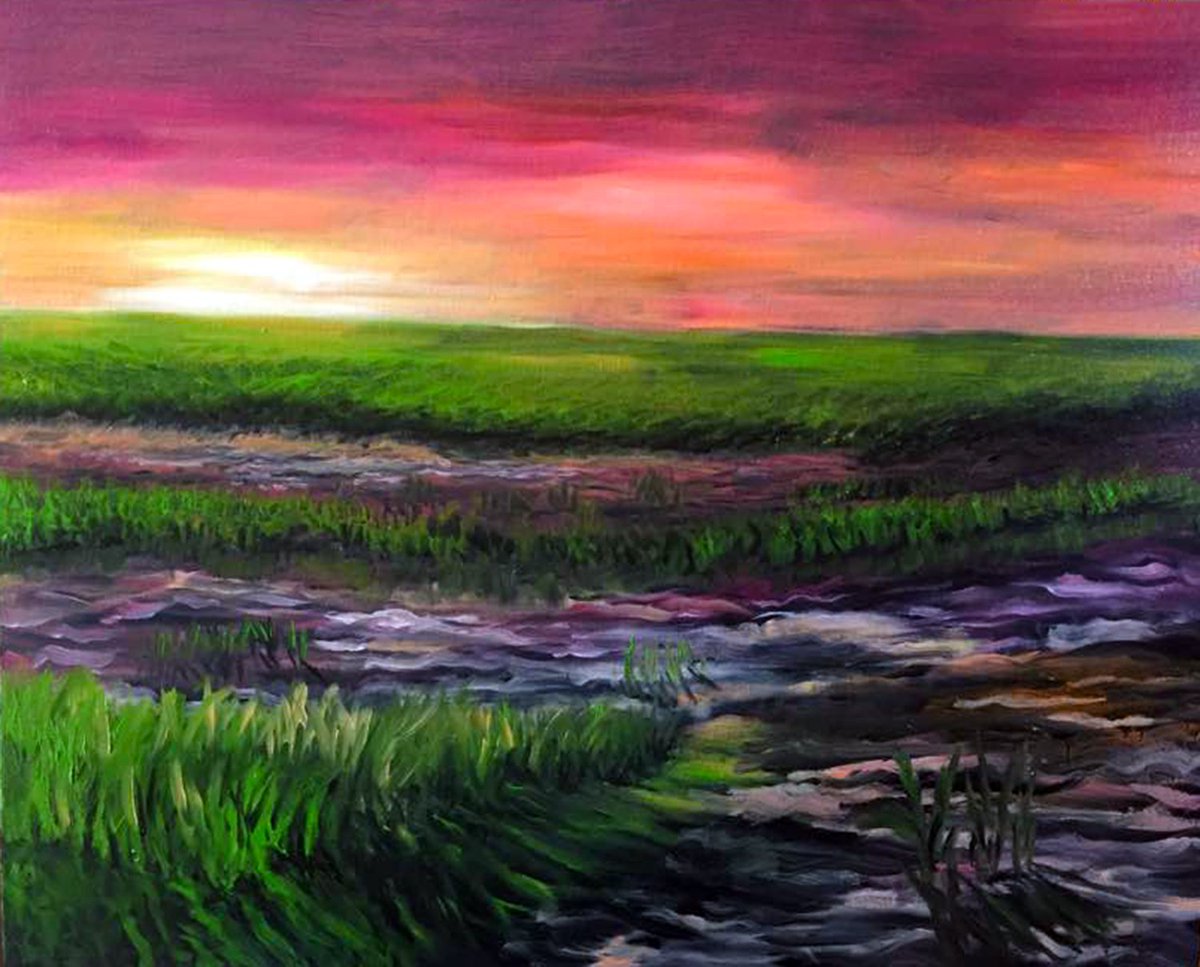 Dwolfdesigns's tweet photo. #marshfield #sunset #coast #oilpaintingforsale #artforsale #dwolfdesigns #deblwolf https://t.co/U3jWdPalxN