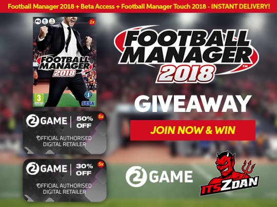 itsZdan's tweet photo. New giveaway! @2game and I partnered up to bring you another awesome giveaway. #FM18 plus HUGE discount vouchers! https://t.co/1qOLHnhHQj https://t.co/uazEWg7AfQ