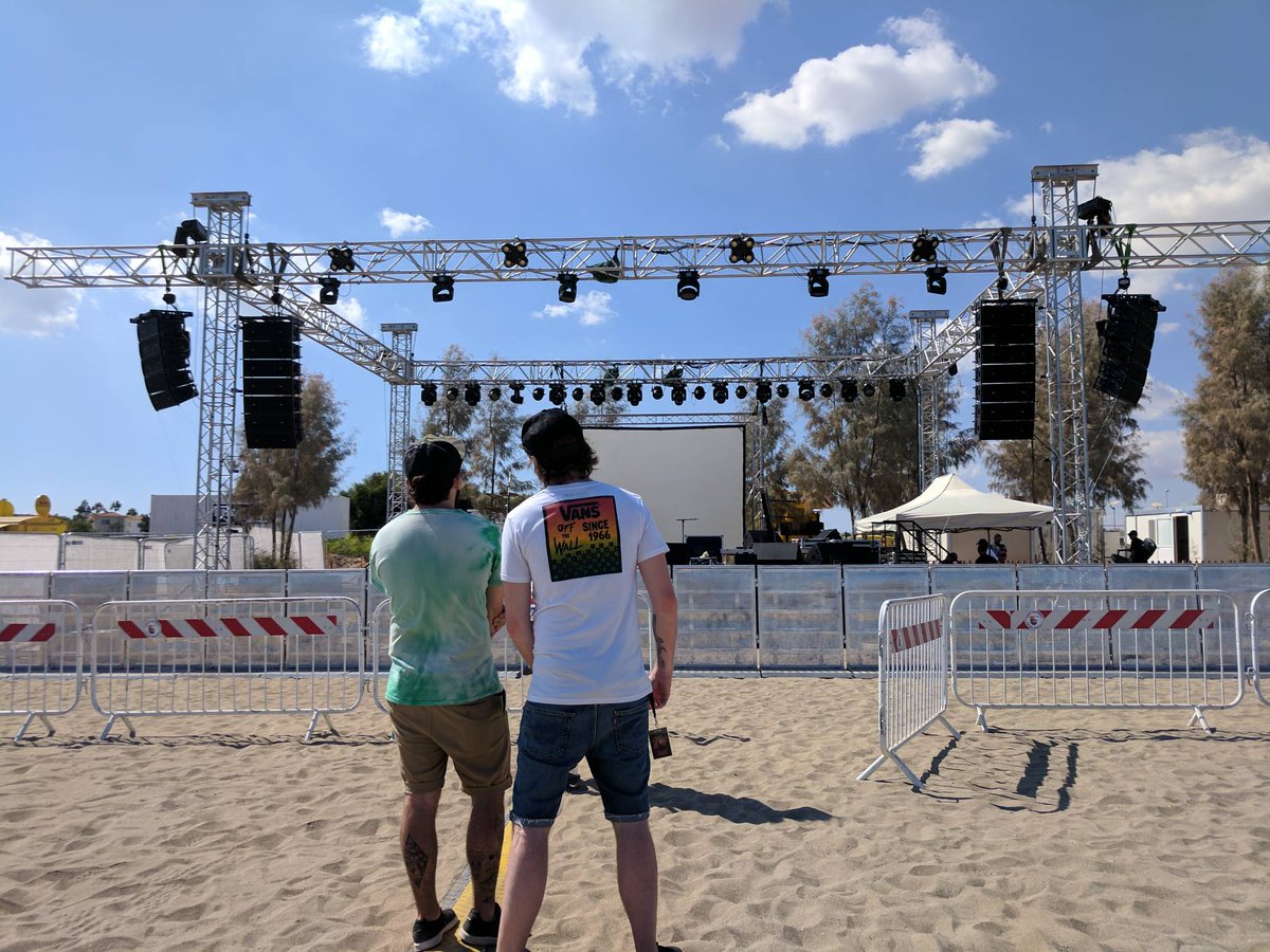 RESn8Production's tweet photo. #CyprusRocks is looking sweet! Some amazing acts on this stage today! #StageManagement https://t.co/Udp9TF3t3U