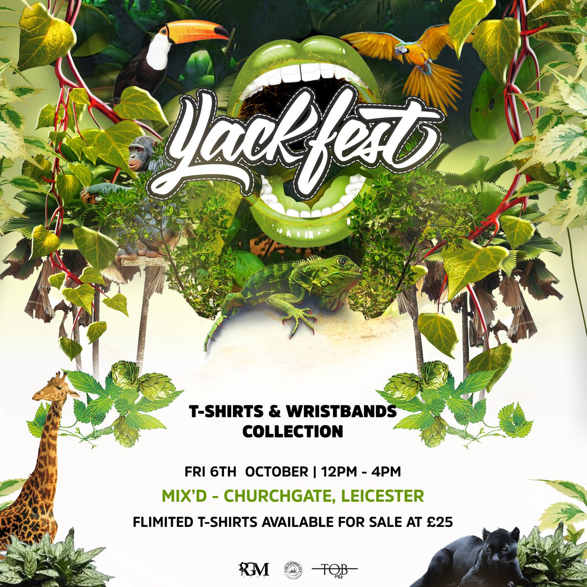 YackFest's tweet photo. We are at Mix’d right now for our last collection. No t-shirt/wristband no entry. Come and get yours now. https://t.co/E7q4EOaxv0