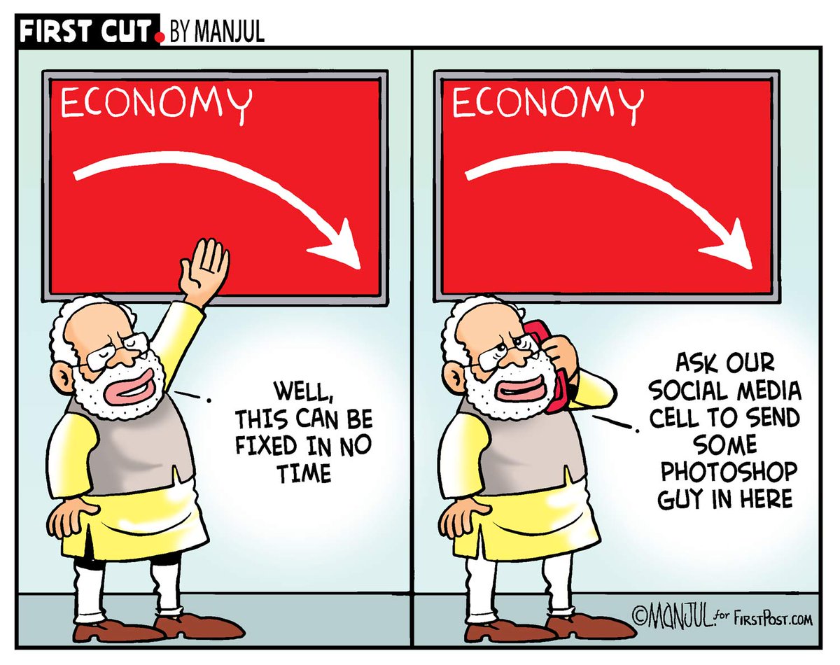 cpimspeak's tweet photo. #Jumlanomics #GDPSlump Cartoon Courtesy: @MANJULtoons https://t.co/dRIRzW9zJS