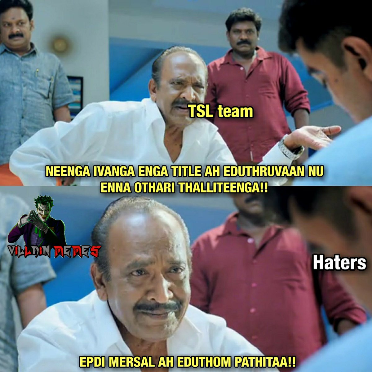 Villain_offcl's tweet photo. Thank u #TSLteam @Hemarukmani1 #Mersal
#MersalDiwali https://t.co/DYKOuc2L7r