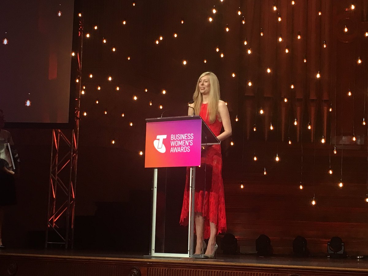 NatGregg's tweet photo. Young business award winner Qld #TelstraBizWomen Alyce Keegan, Owner, Kit and Clowder! Online art community champion. https://t.co/k39jGtFBkF
