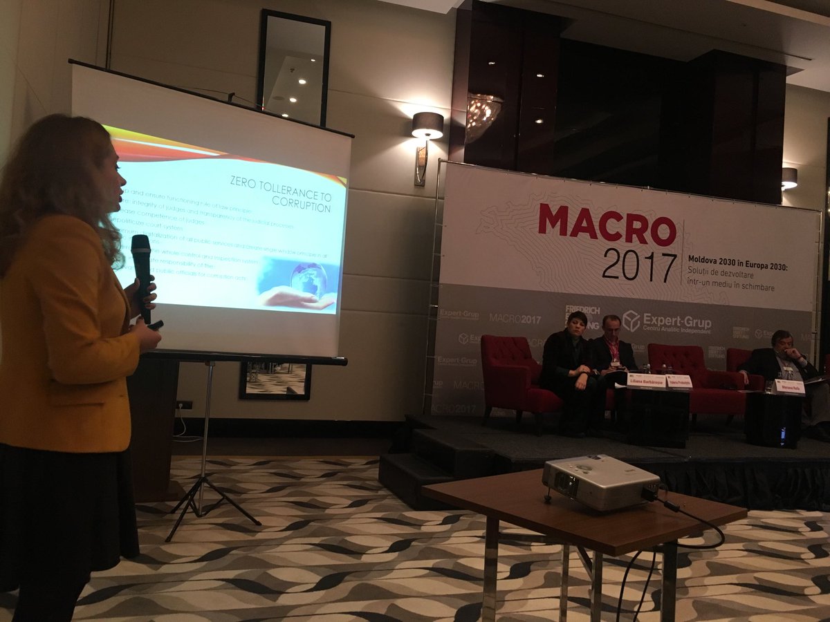 AdrianLupusor's tweet photo. Zero tolerance to corruption - the best investment attraction strategy for Moldova #expert_grup #macro2017 https://t.co/srrTO15KnO