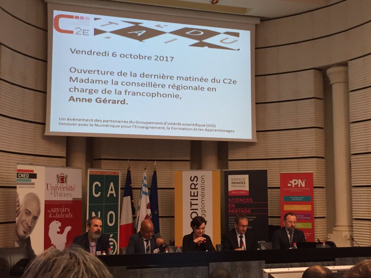 o_Otrash4life's tweet photo. Ouverture de la matinée par ANNE Gérard, conseillère régionale en charge de la francophonie, @NvelleAquitaine #Creathon2017 @reseau_canope https://t.co/2yDayPZgIv