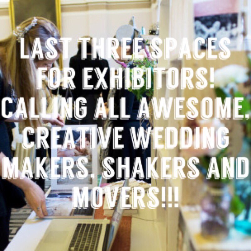 CreativeWedFair's tweet photo. After meeting with @SCH_weddings I can confirm have 3 spaces available in certain areas for 29/10 #event! Amelia@vintagefloralteas.co.uk https://t.co/J3p2N23RZR
