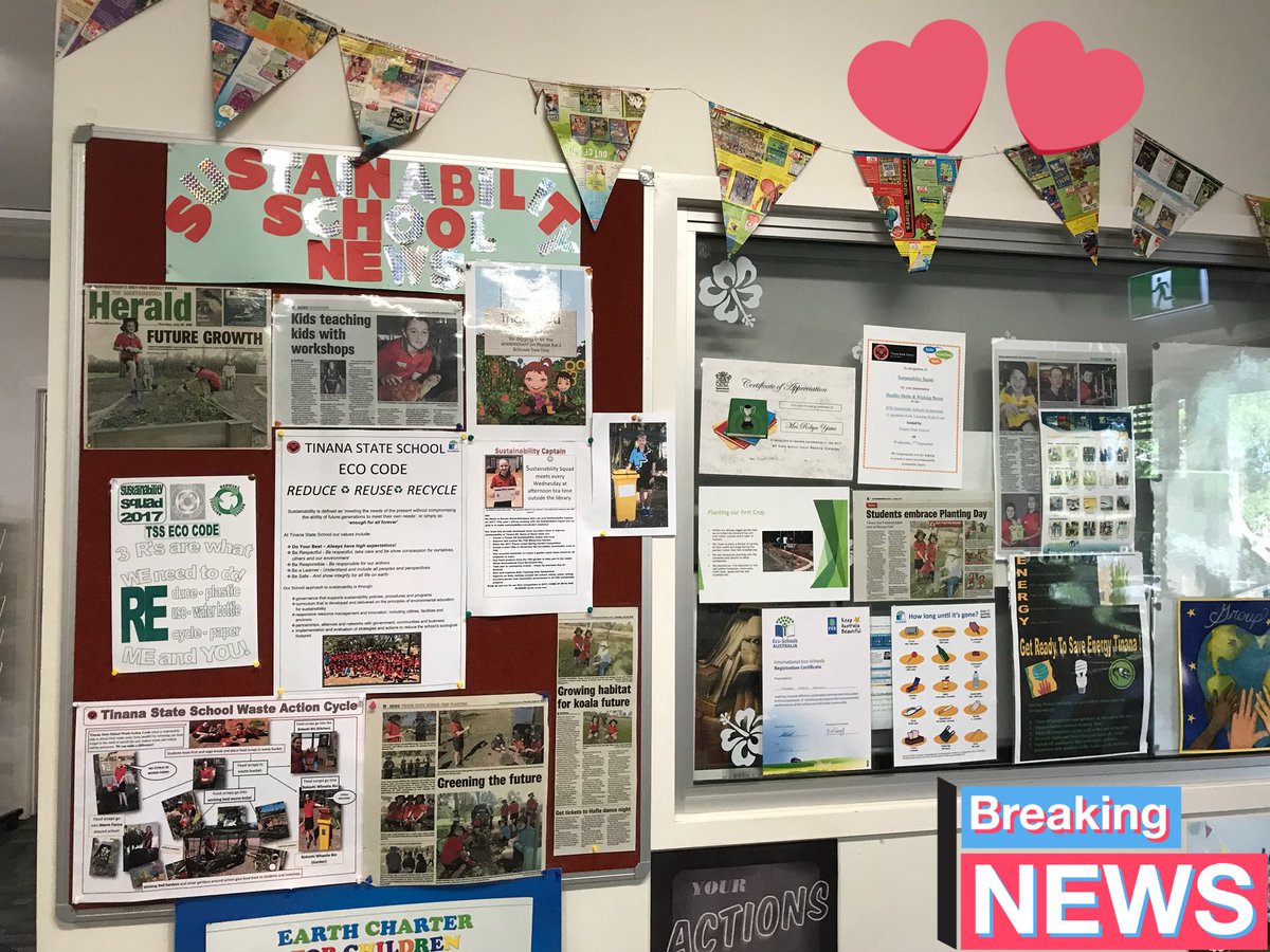 mrsyates13's tweet image. @EcoSchoolsAus @KTKaus kids are taking over the library with their Sustainability School News.