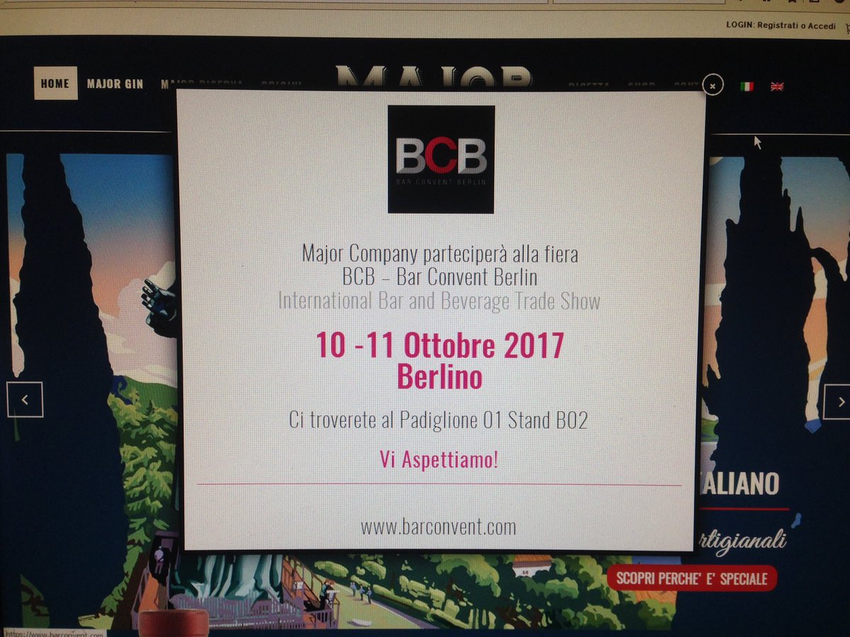 majorginIT's tweet photo. 🇮🇹#MajorGin Hall 01 Stand B/02 #BCB2017 #BCB #BarConventBerlin 🇩🇪 #Berlino #Gin #Drink #LagoMaggiore #BarConvent #Berlin #Spirit #Bar 🍸 https://t.co/ZwImAJ1tJV