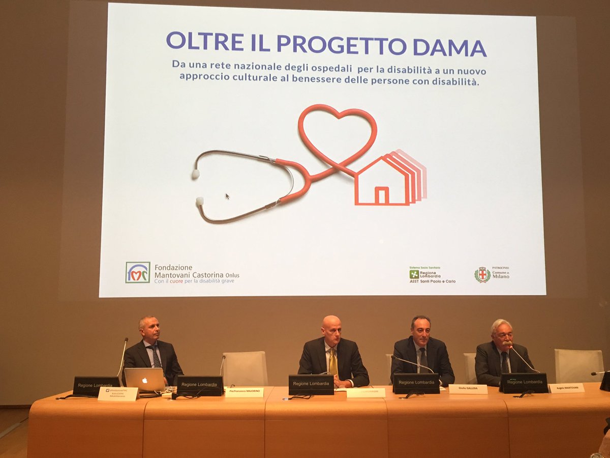Partiti! Convegno #oltredama al via. #disabilitàesalute <a href="/FondazioneFmc/">Fondazione Mantovani Castorina</a> <a href="/GiulioGallera/">Giulio Gallera</a> #MarcoSalmoiraghi #AngeloMantovani <a href="/Chantallucchini/">Chantal Lucchini</a>