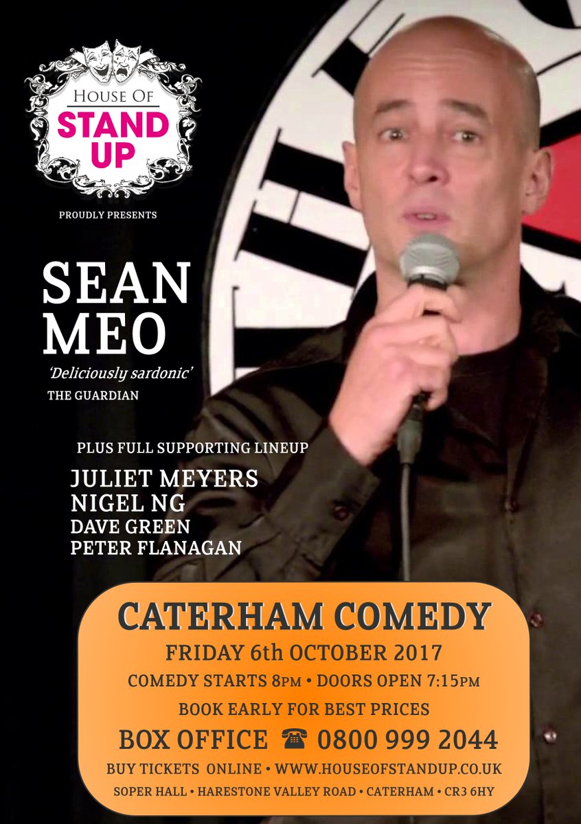 LAST CALL FOR TICKETS! houseofstandup.co.uk/caterham #caterham #croydon #coulsdon #warlingham #purley #godstone #tandridge #oxted #whyteleafe