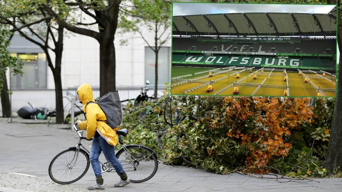 "Tief Xavier" lässt Volkswagen Arena wackeln: Spektakuläres Video aus Wolfsburg aufgetaucht! ebx.sh/2yuG0PC https://t.co/ZHl4tiXq3D