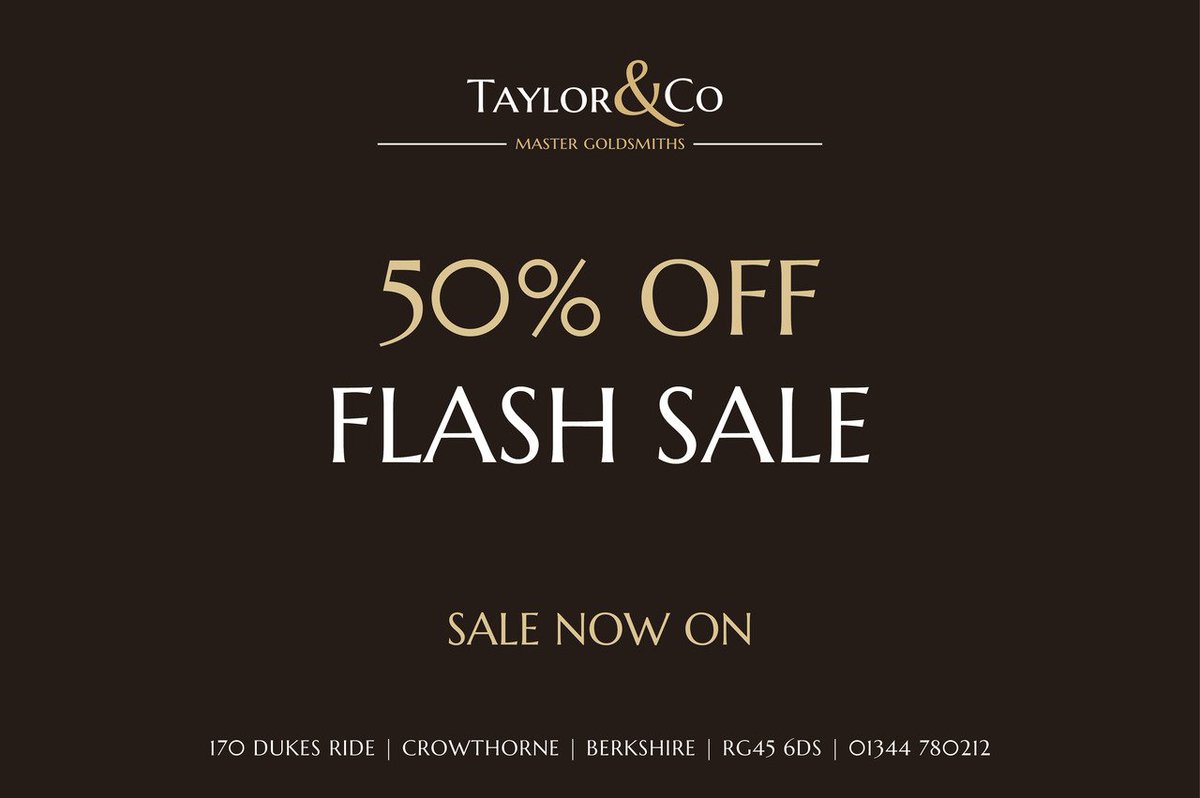 taylor_jeweller's tweet image. Our Exclusive 2 Day 50% Off Jewellery Sale! #jewellery #sale #retail #crowthorne #berkshire bit.ly/2ggE8zs