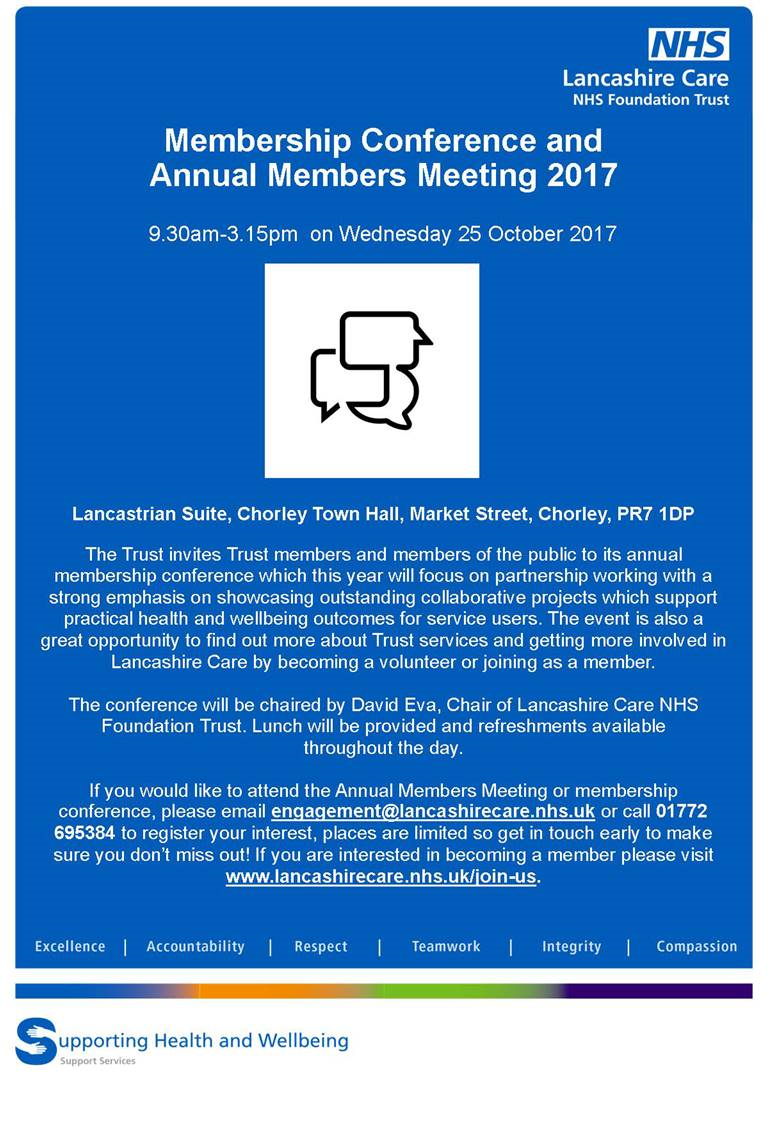 HWatchSefton's tweet photo. Invite to Annual Members Meeting @LancashireCare https://t.co/s68C1vYK1b https://t.co/oEMR1JA7YQ