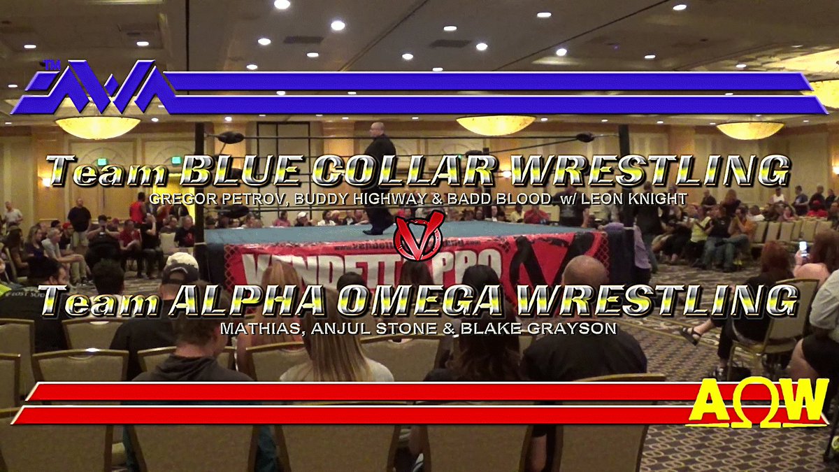 PWUonline's tweet photo. Available NOW at @DIYWrestling: Team @AOWrestlingCA vs. Team @BlueCollarPDX from #CasinoRoyale 2017 at @CACReunion - https://t.co/knQeD32mba https://t.co/aDqqoraE6e