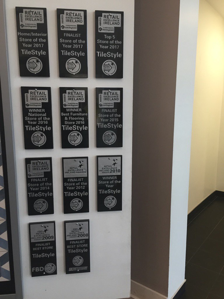 RetailExIreland's tweet photo. No other retailer has won more of these than @TileStyle #RetailRoadtrip #Top30store #retailchampions https://t.co/8gO2aOSC41