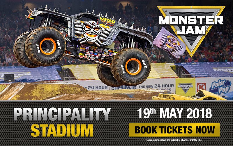 TicketlineUK's tweet photo. 📣📣 MONSTER JAM Will return to #Cardiff's Principality Stadium in 2018! Tickets on sale NOW!! https://t.co/YpXVyg31nS   📣📣 https://t.co/kYlJu8WQkm