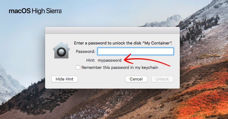 TheHackersNews's tweet image. Serious Bug in Apple macOS High Sierra Exposes &quot;Original Password&quot; of Encrypted APFS Volume As &quot;Password Hint&quot; thehackernews.com/2017/10/macos-…