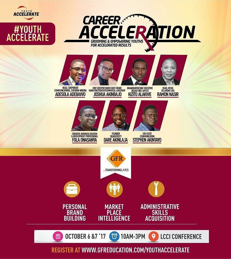 Are you in Lagos?

Are you between 18-35?

Do you desire an improvement in your career and or business?

Check the flyer for details 👇