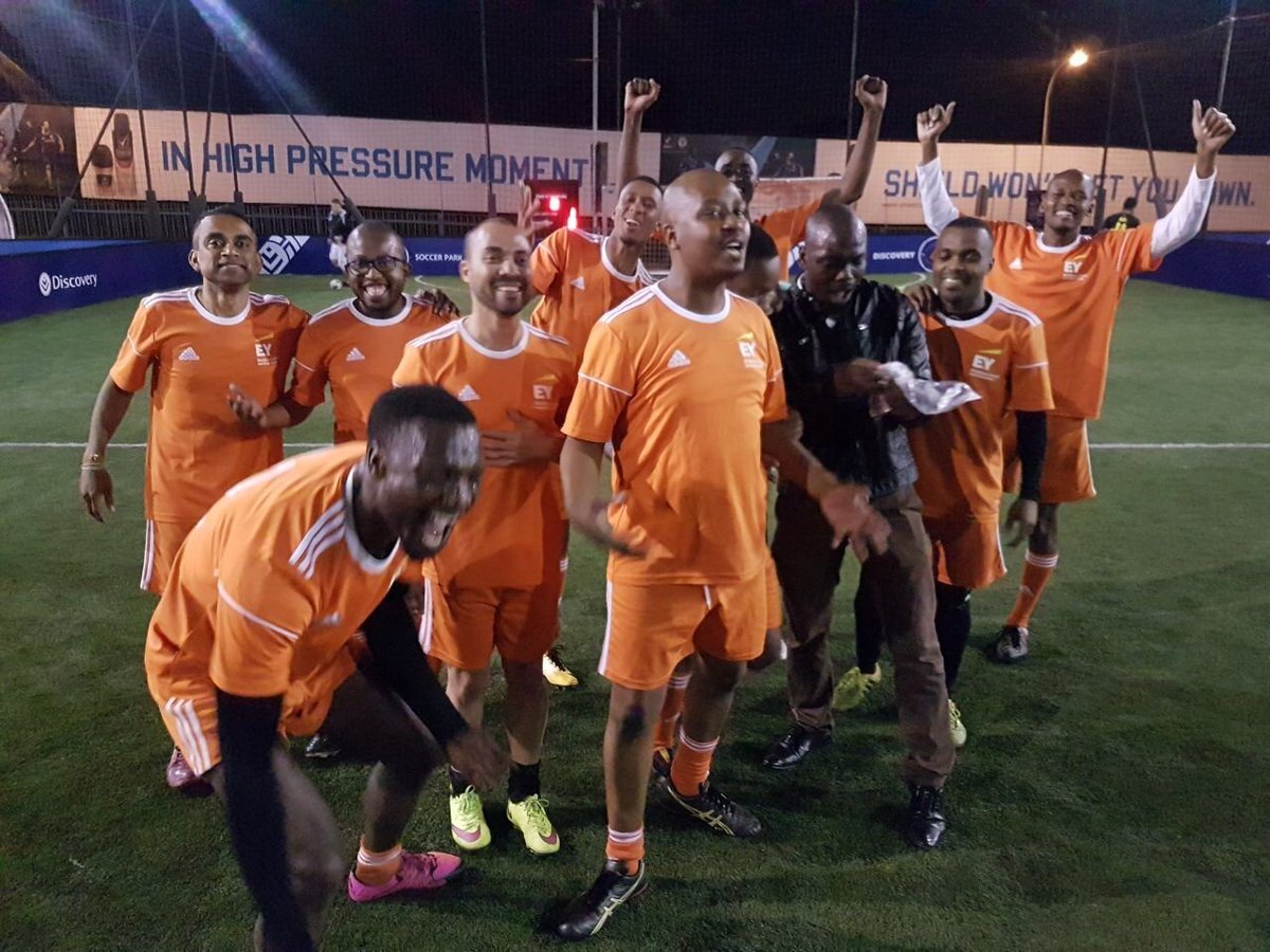 EY_Africa's tweet photo. Congratulations to our new #EY internal #football league champions, #Mzanzi Magic!! To read more about their hard fought journey to the finals, follow the link #EYCulture #EYWellness > https://t.co/zc2s07c8PZ https://t.co/xUnHCmUbaz