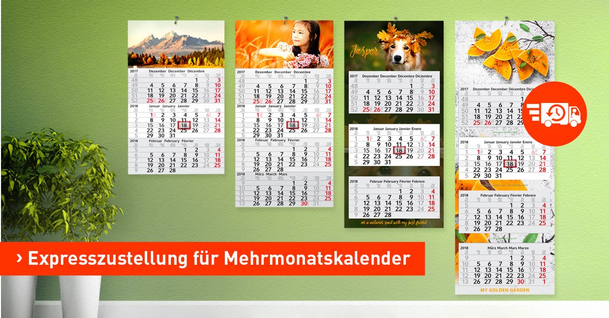 print24_de's tweet photo. Monatskalender gibt es jetzt auch mit #Expressversand! Hier bestellen und schon bald in den Händen halten: https://t.co/9SCNA2C33K #Kalender https://t.co/ydTr9a91Up