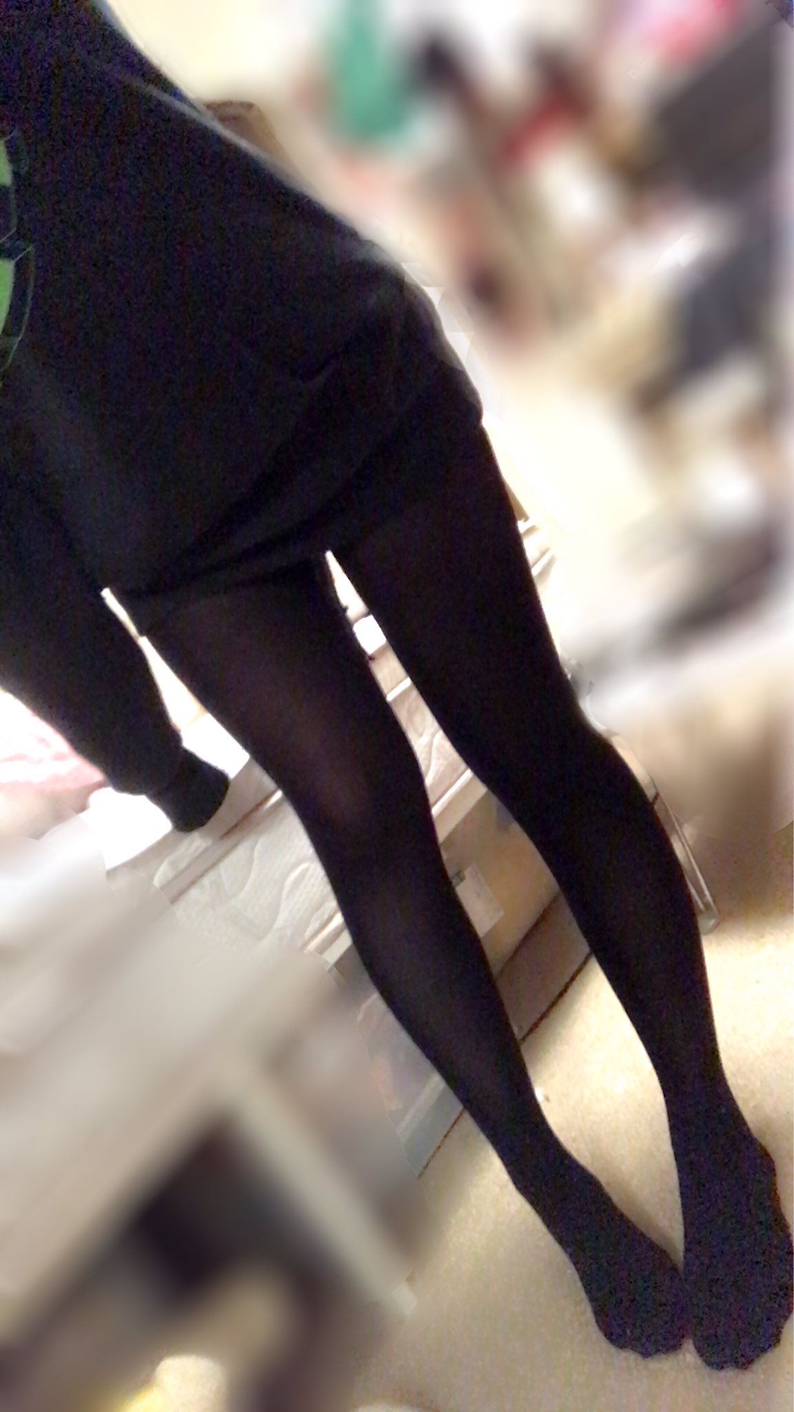 ムチムチ黒ストッキング 