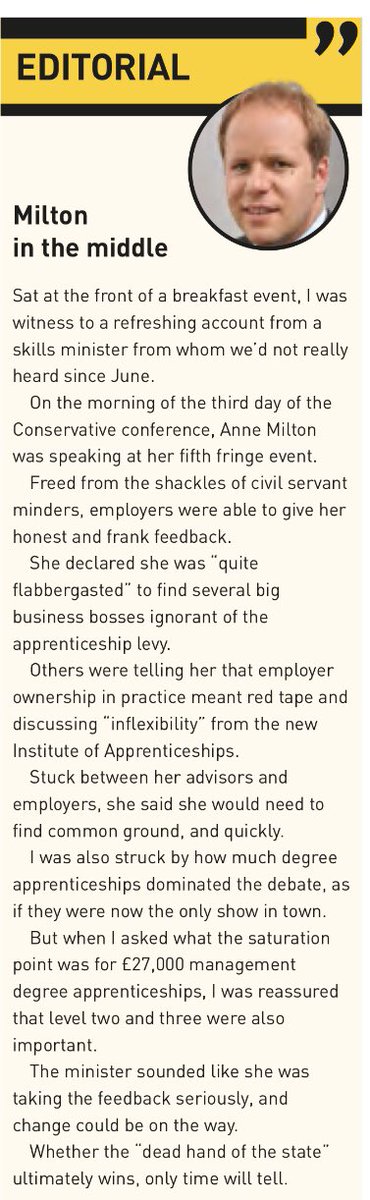 NickLinford's tweet image. My @FEWeek editorial this week after #CPC17.

@AnneMilton in the middle.