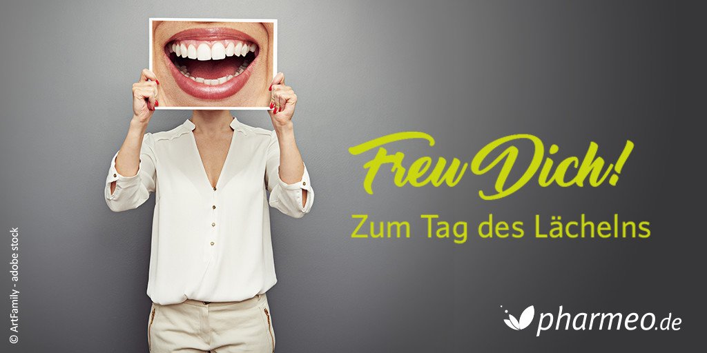 Pharmeo's tweet photo. Heute ist Tag des Lächelns :)
#lachmalwieder #fun #tagdeslächelns #lachenistgesund #freudich #spaß #lachen #schönezähne https://t.co/ke2Ge4KJLv