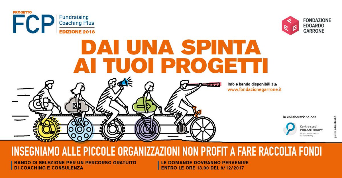 Una nuova opportunità per imparare a fare fundraising: Fundraising Coaching Plus
Scopri tutti i dettagli 
👉bit.ly/fundraising-co…