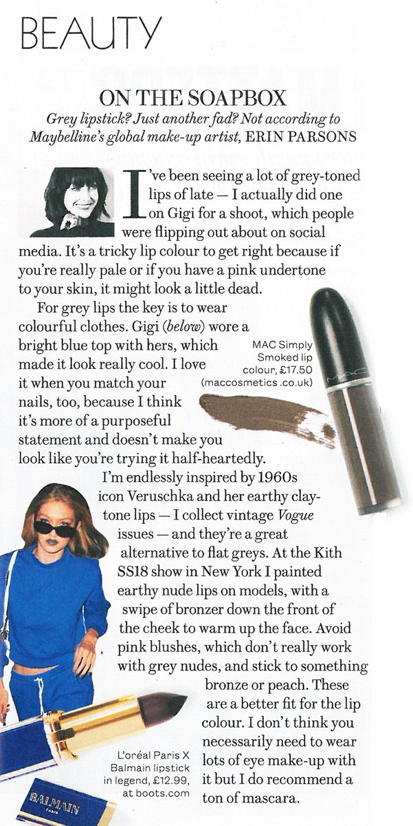 'On The Soapbox' with makeup artist #ErinParsons in this weeks <a href="/ESMagOfficial/">ES Magazine</a>