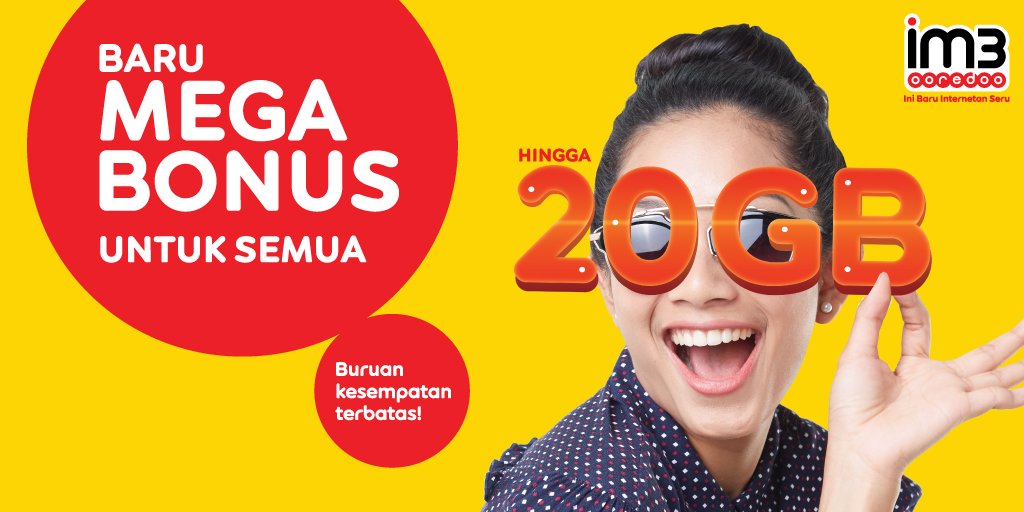 IM3OoredooMLG's tweet photo. Butuh banyak kuota? Nikmati MEGA BONUS hingga 20GB hanya dengan beli paket Freedom Plus atau Freedom Combo https://t.co/JgyIwpzMi2 https://t.co/M2sbZzx1aq